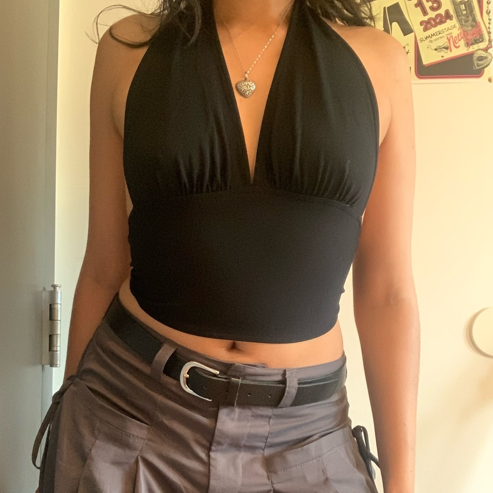 Vintage Express Black Halter Top